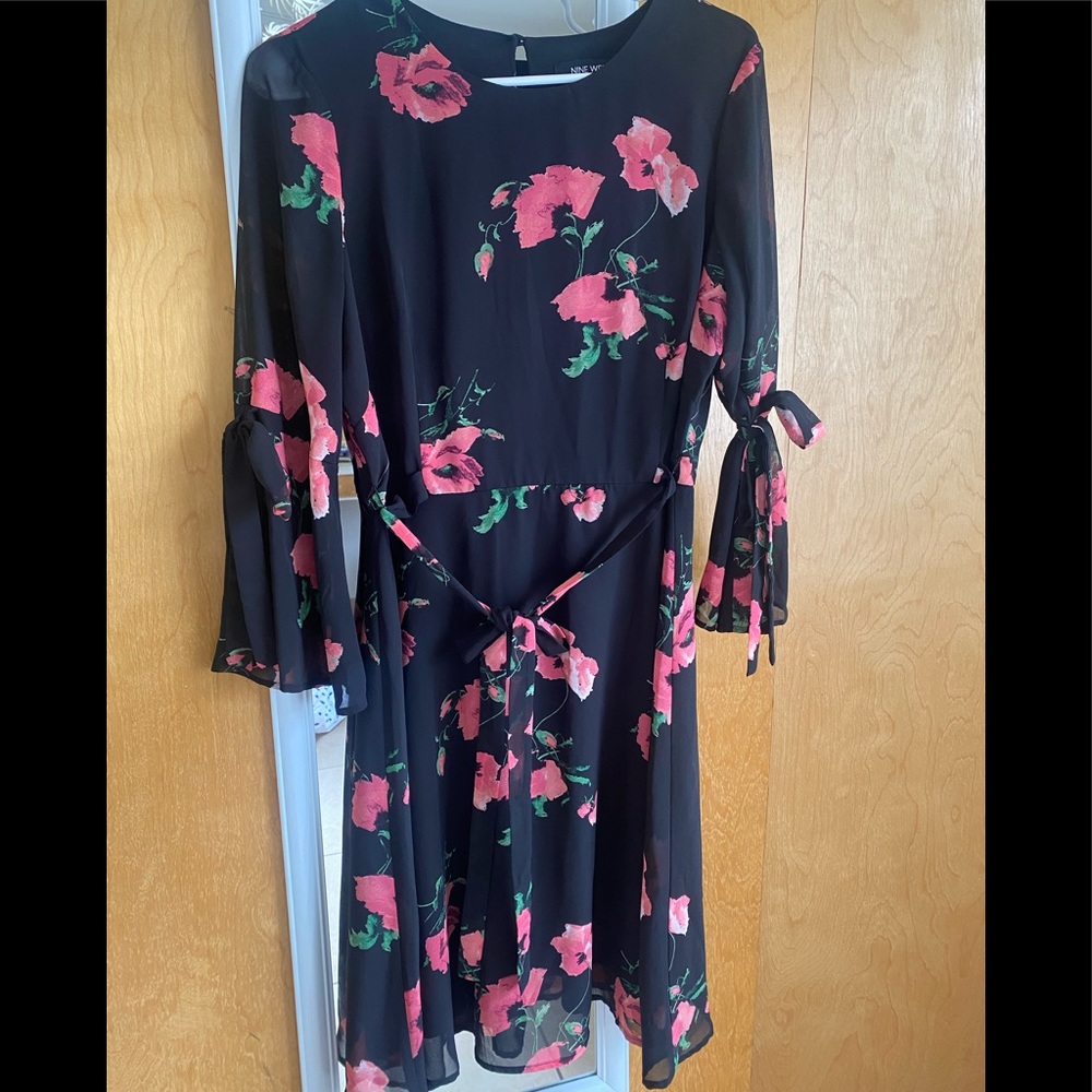 Black floral dress